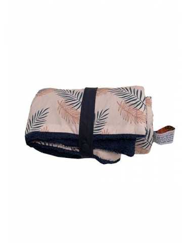 Couverture nomade - Feuillage rose