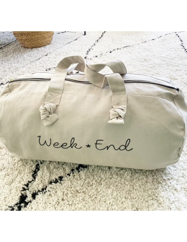Sac polochon brodé - Week end
