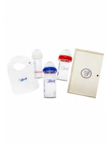 Coffret Liberté - 3 Biberons et 1 Bavoir