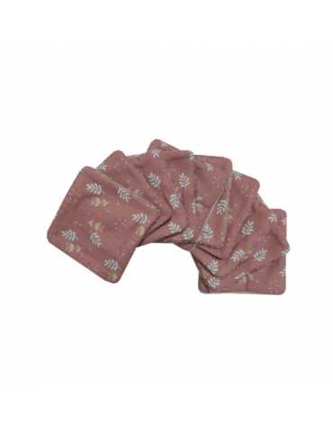 Lot de 10 lingettes - Fleurs d'automne rouge