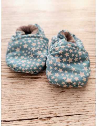 Chaussons souples 0-6 mois - Constellation bleu