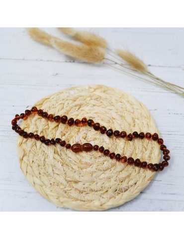 Collier bébé - Ambre cognac