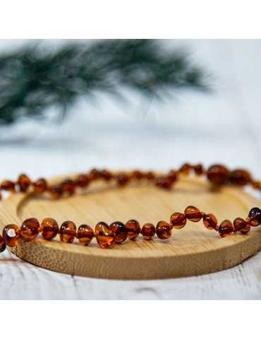 Collier bébé - Ambre cognac
