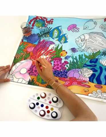 Aquarellum géant - Fonds coralliens
