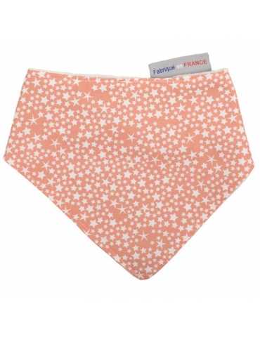 Bavoir bandana - Constellation Corail