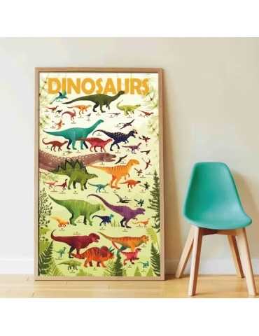 Poster en stickers - Dinosaures