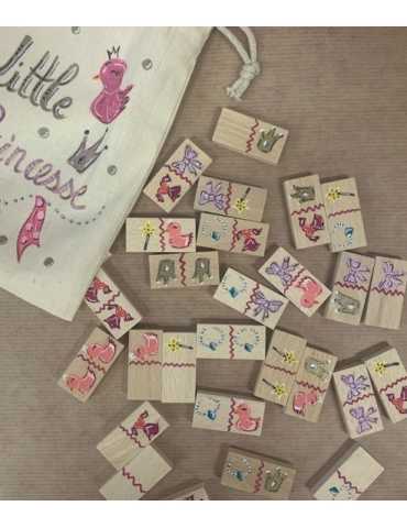 Domino en bois 28 pièces - PRINCESSES