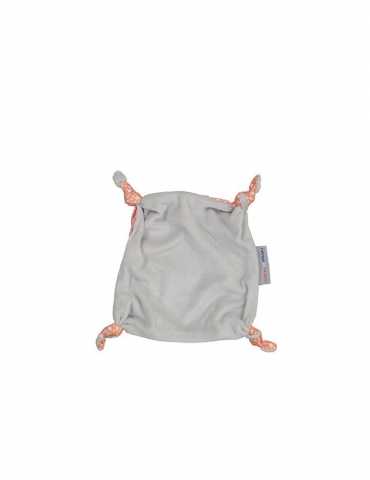 Doudou plat petits nœuds - Corail