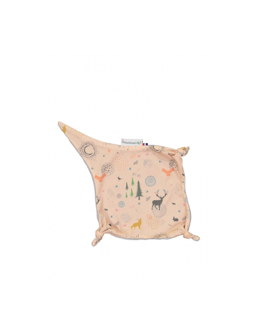 Doudou plat petits nœuds - Lior rose