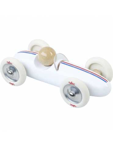Voiture grand prix vintage MM blanc