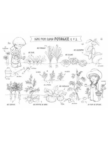 Coloriage géant - Mon Super Potager