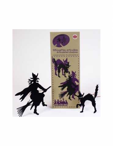 Ombres articulées - La sorcière et le chat