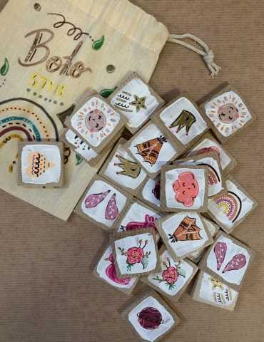 Memory en bois 24 pièces - BOHO