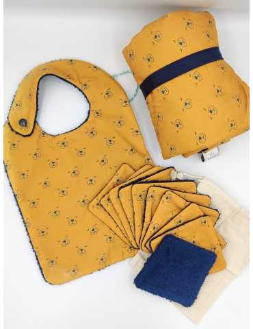 Cadeau de naissance - Motif "Chiens" caramel