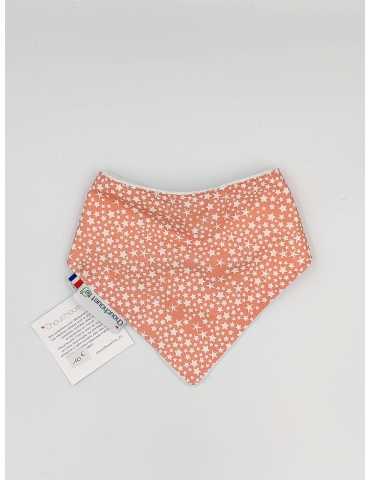 Bavoir bandana - Constellation Corail