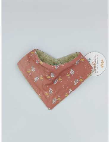 Bavoir bandana - Fleurs d'automne