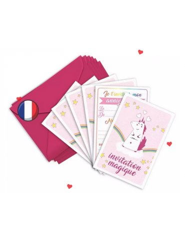 Invitation magique Anniversaire - Licorne