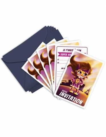 Super invitation anniversaire - Super girl