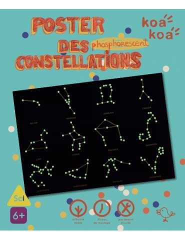 Dessine les constellations sur un poster phosphorescent