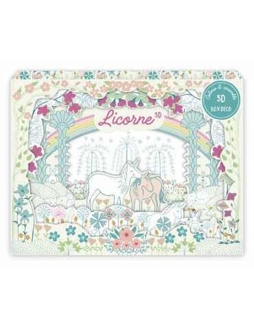 Box 3D déco licorne