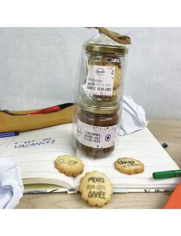 Coffret duo caramel et biscuits - Merci maîtresse